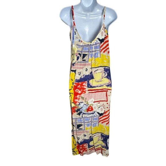 Jams World ARIANA Midi sundress Dress size Small Bistro Print W3104 coffee lover - Picture 4 of 9